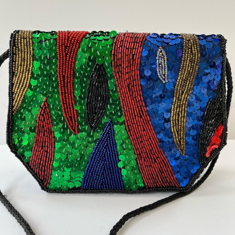 Vintage colorful sequin bag